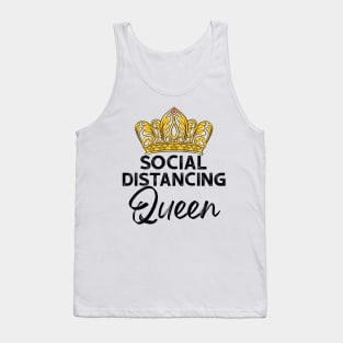 Womens Social Distancing Queen Tank Top